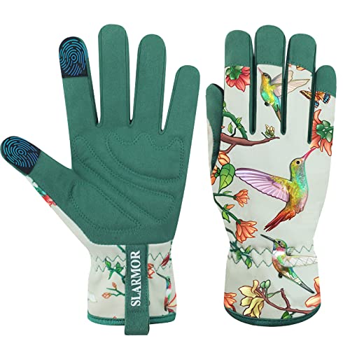 Slarmor Women's-Gardening-Gloves Thoughtful Gardening-Gifts-For-Women, Microfiber Material With Touchscreen Function, Ideal for Garden Work, Cleaning, Camping &amp;amp; Landscaping