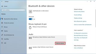 Remove Bluetooth device on Windows 10