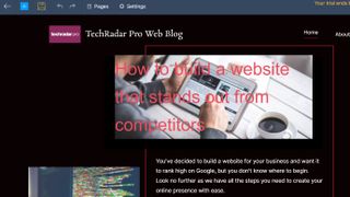 A TechRadar Pro blog created using Zoho Sites website builder