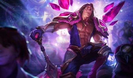 New Taric art, shirtless Fabio-type