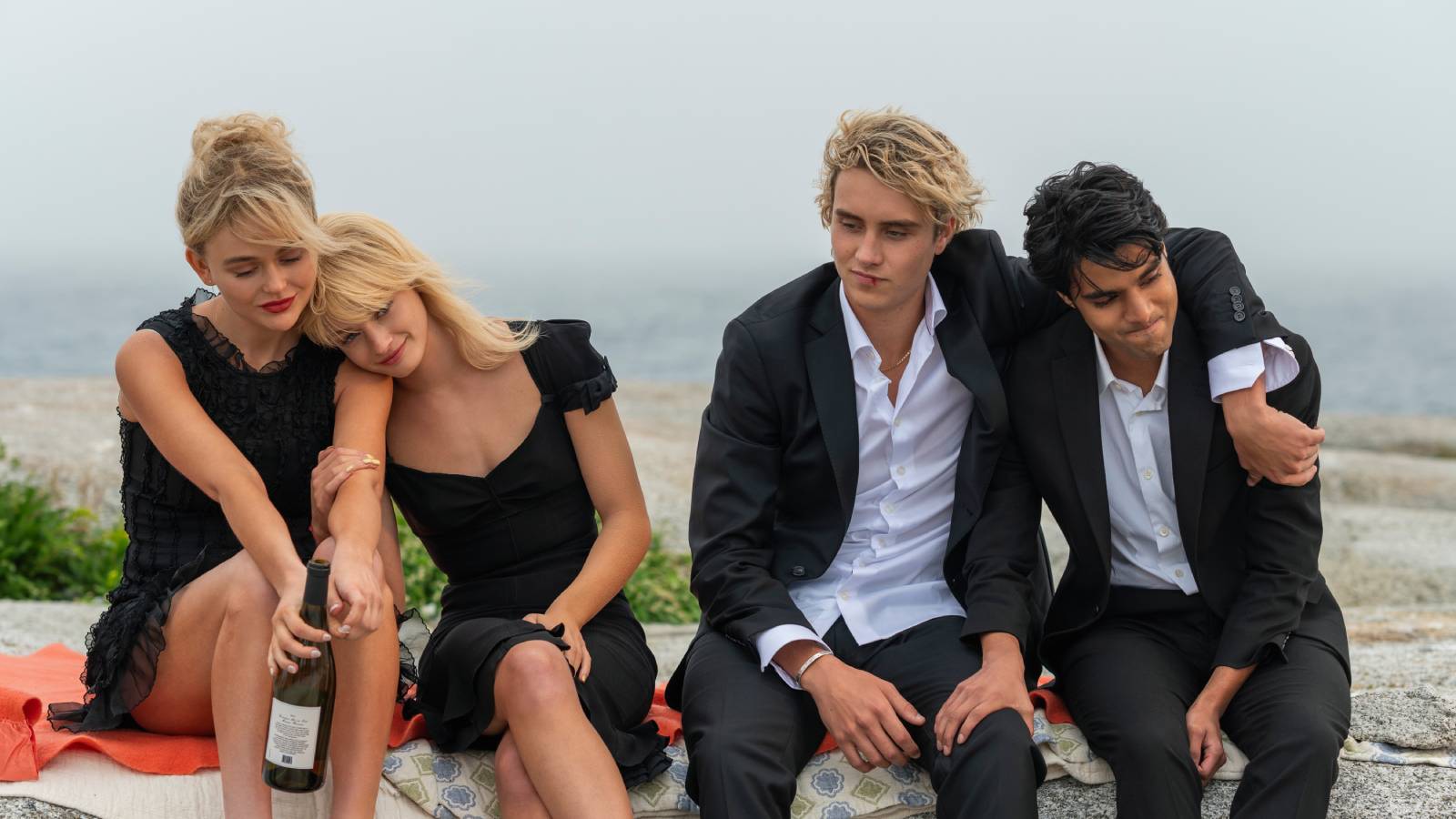 Emily Alyn Lind, Esther McGregor, Joseph Zada and Shubham Maheshwari in Prime Video's We Were Liars.