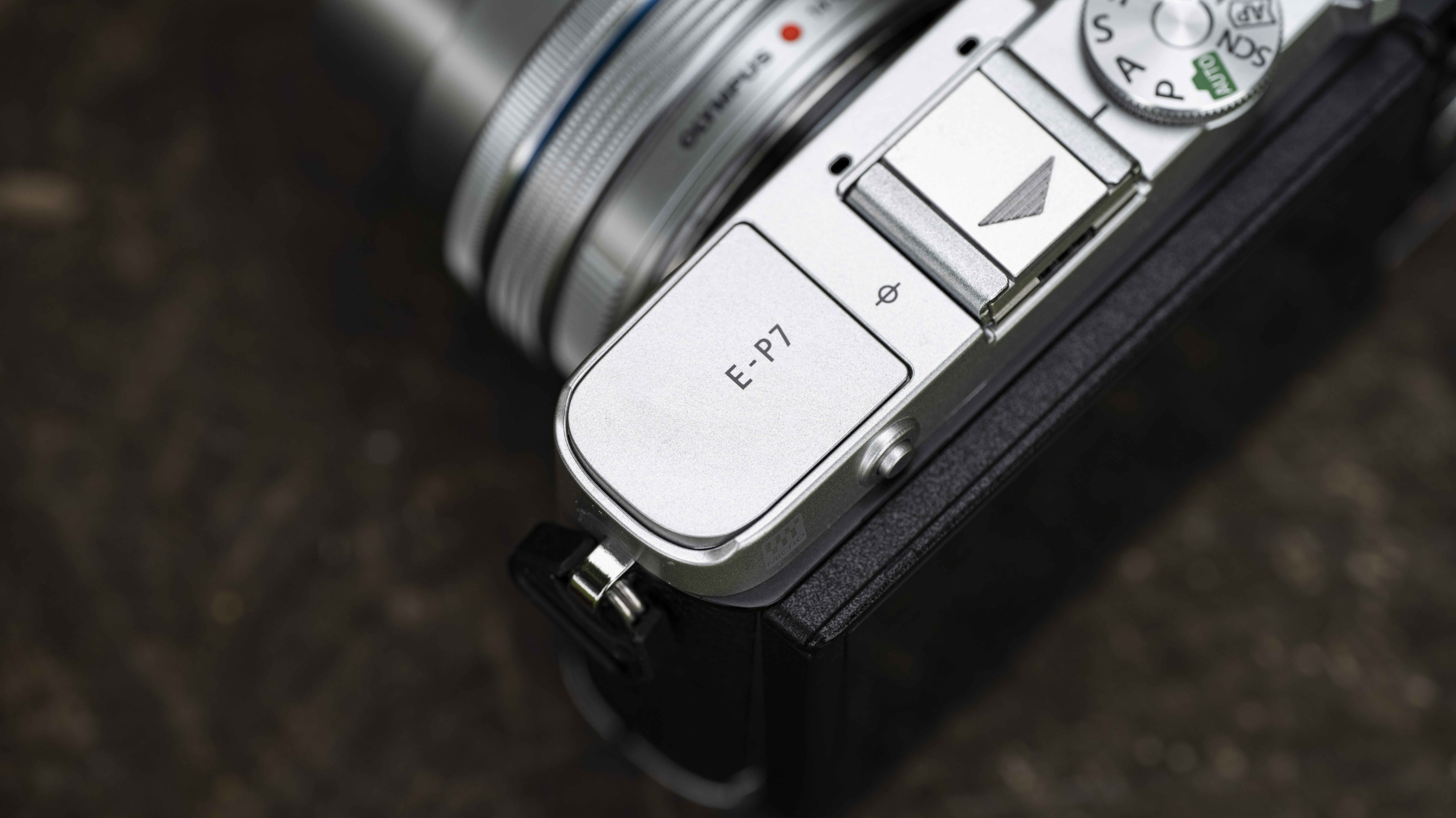 The flash and hotshoe of the Olympus E-P7