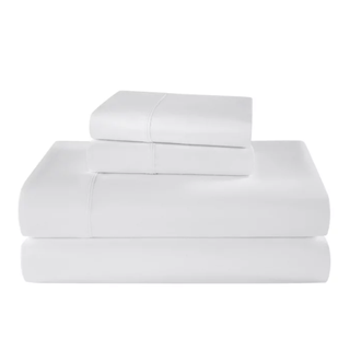 White fitted bed sheet set