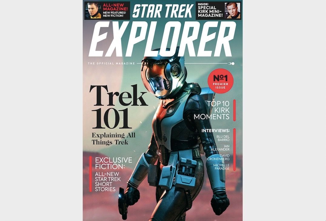 Cover of the first issue of the relaunched &quot;Star Trek Explorer&quot; magazine.