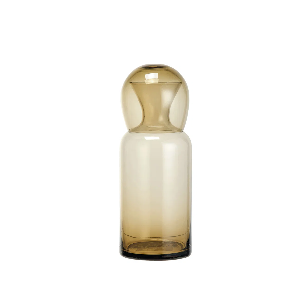 beige glass carafe and cup set