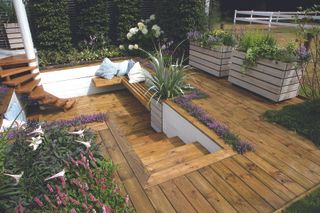 Decking with built in planting