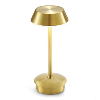 Small Cordless Table Lamp, Gold Battery Operated Lamp for Restaurant Dinner Table, Rechargeable 3-Way Dimmable Touch Light Portable Metal Lamp for Bedside Dining Room Bedroom Patio Bar Outdoor Décor