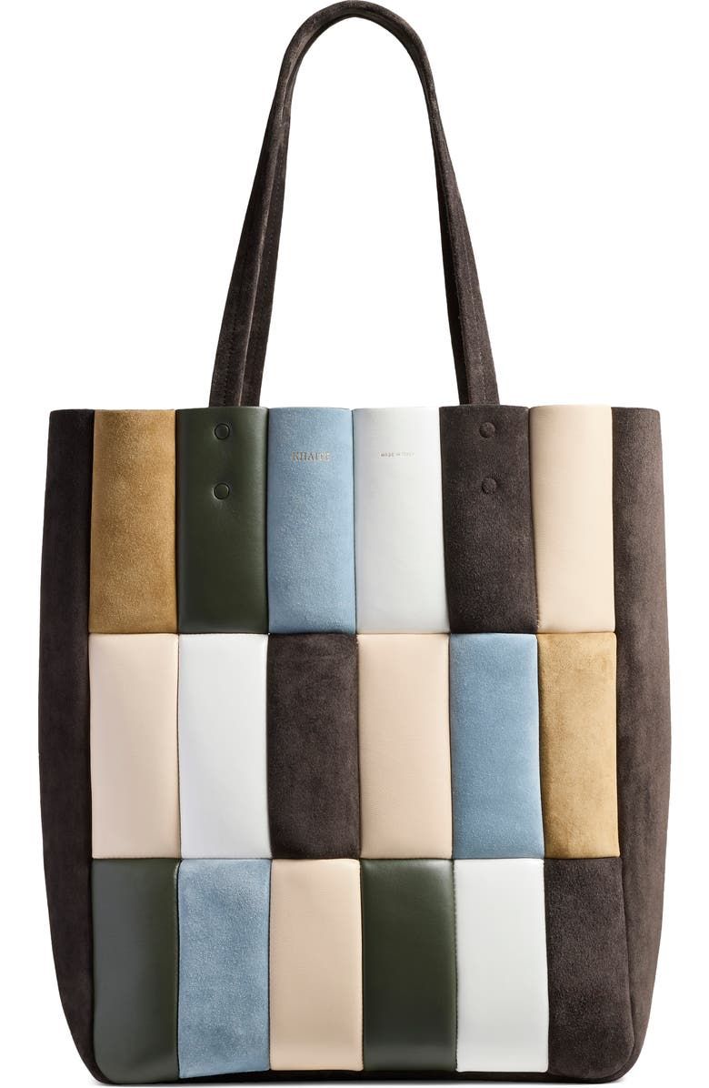 Zoe Patchwork Panel Suede & Leather Tote