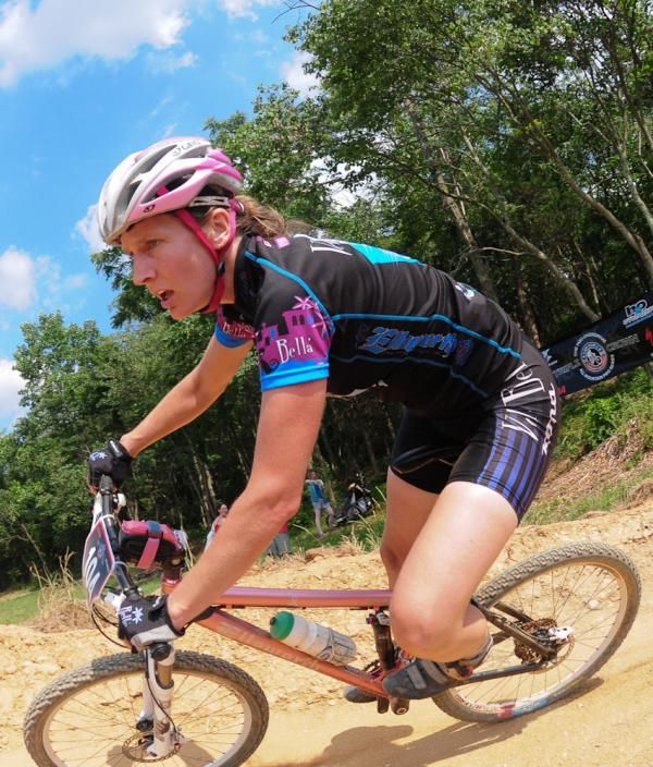 Cypress Gorry (Whole Athlete) riding in the top ten early in the race