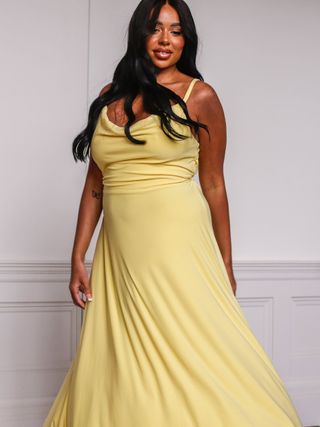 Lulah Drape Maxi Dress With Built-In Bra