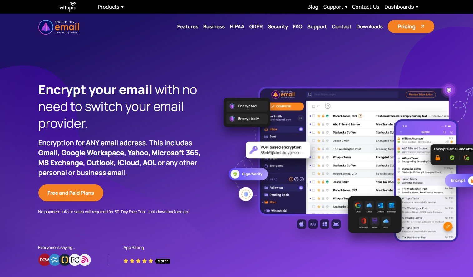 SecureMyEmail website