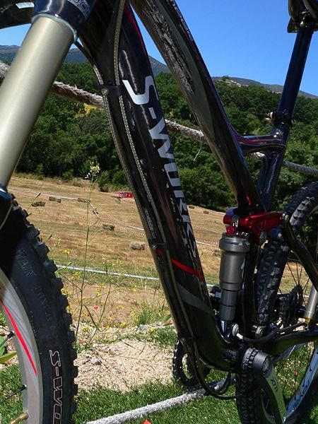 The hose for the remote Brain takes a cleaner path along the chain stay.