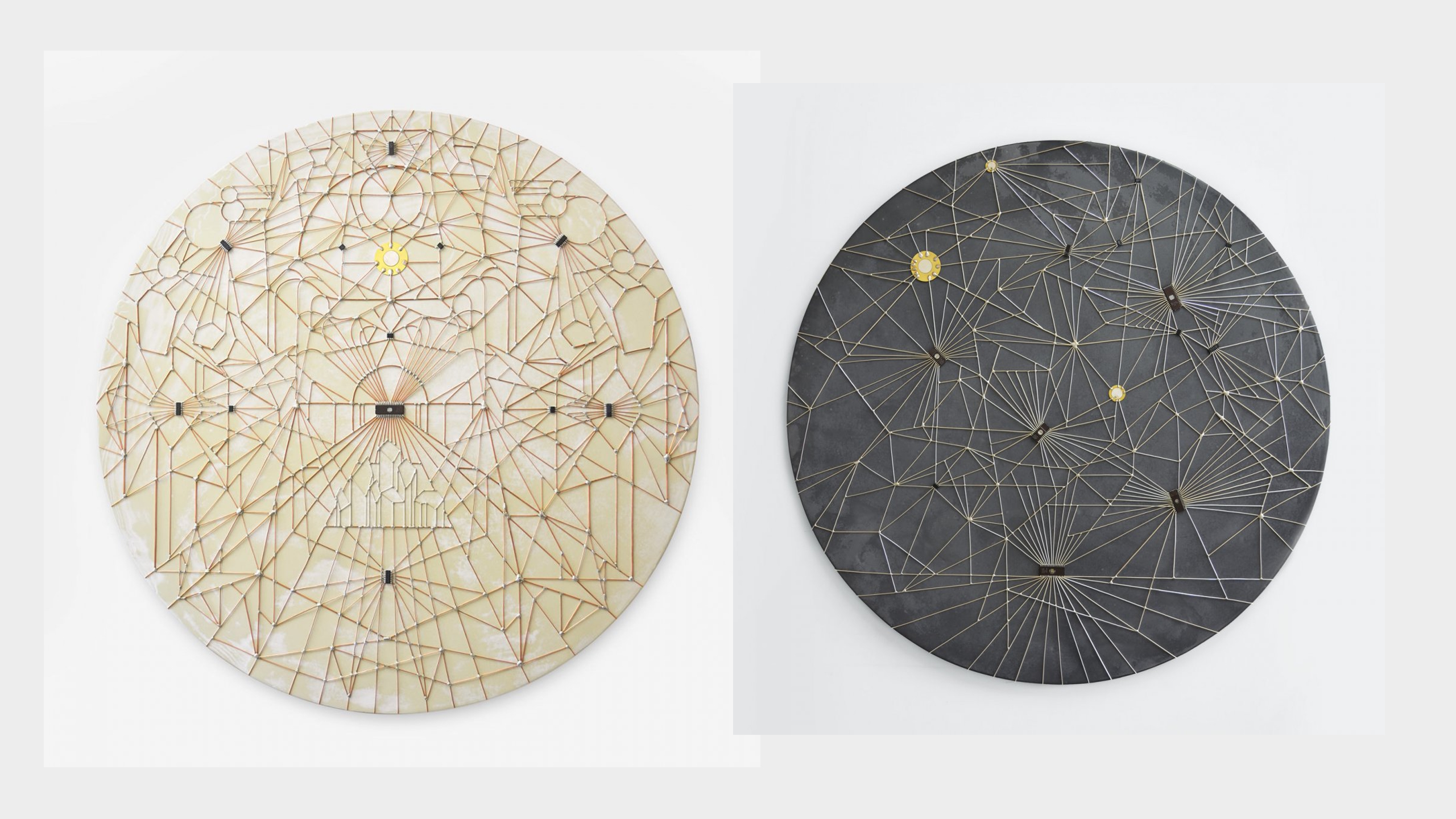 Leonardo Ulian's technological mandalas side by side.