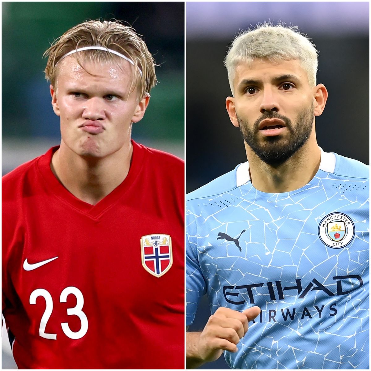 Erling Haaland and Sergio Aguero