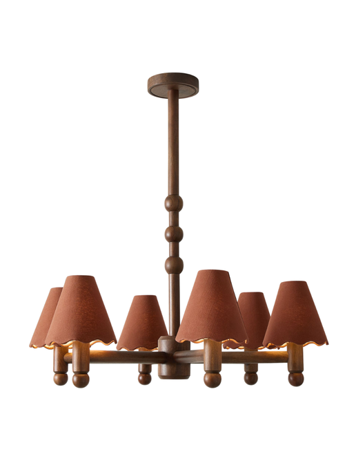 Pierce & Ward 6-Light Wood Chandelier