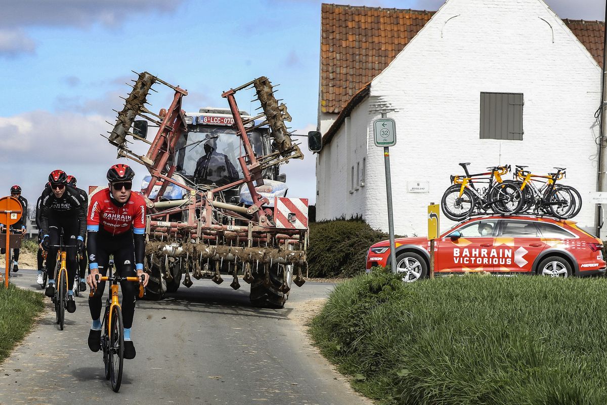 Tour de Flanders 2021 - Ronde Van Vlaanderen 2021 - Recon at the parcours - 01/04/2021 - Bahrain Victorious - photo PhotoGomezSport/BettiniPhoto&Acirc;&copy;2021