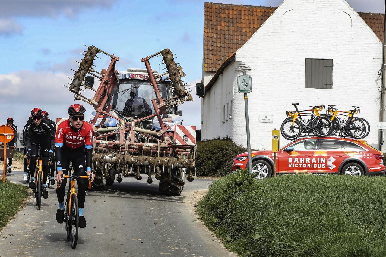 Tour de Flanders 2021 - Ronde Van Vlaanderen 2021 - Recon at the parcours - 01/04/2021 - Bahrain Victorious - photo PhotoGomezSport/BettiniPhoto&Acirc;&copy;2021