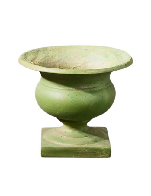 Green Cast Stone Urn