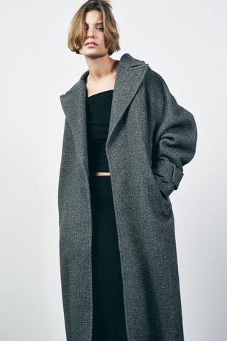 Wool Blend Coat Zw Collection