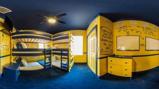Yellow, Room, Interior design, Building, Architecture, Furniture, Ceiling,