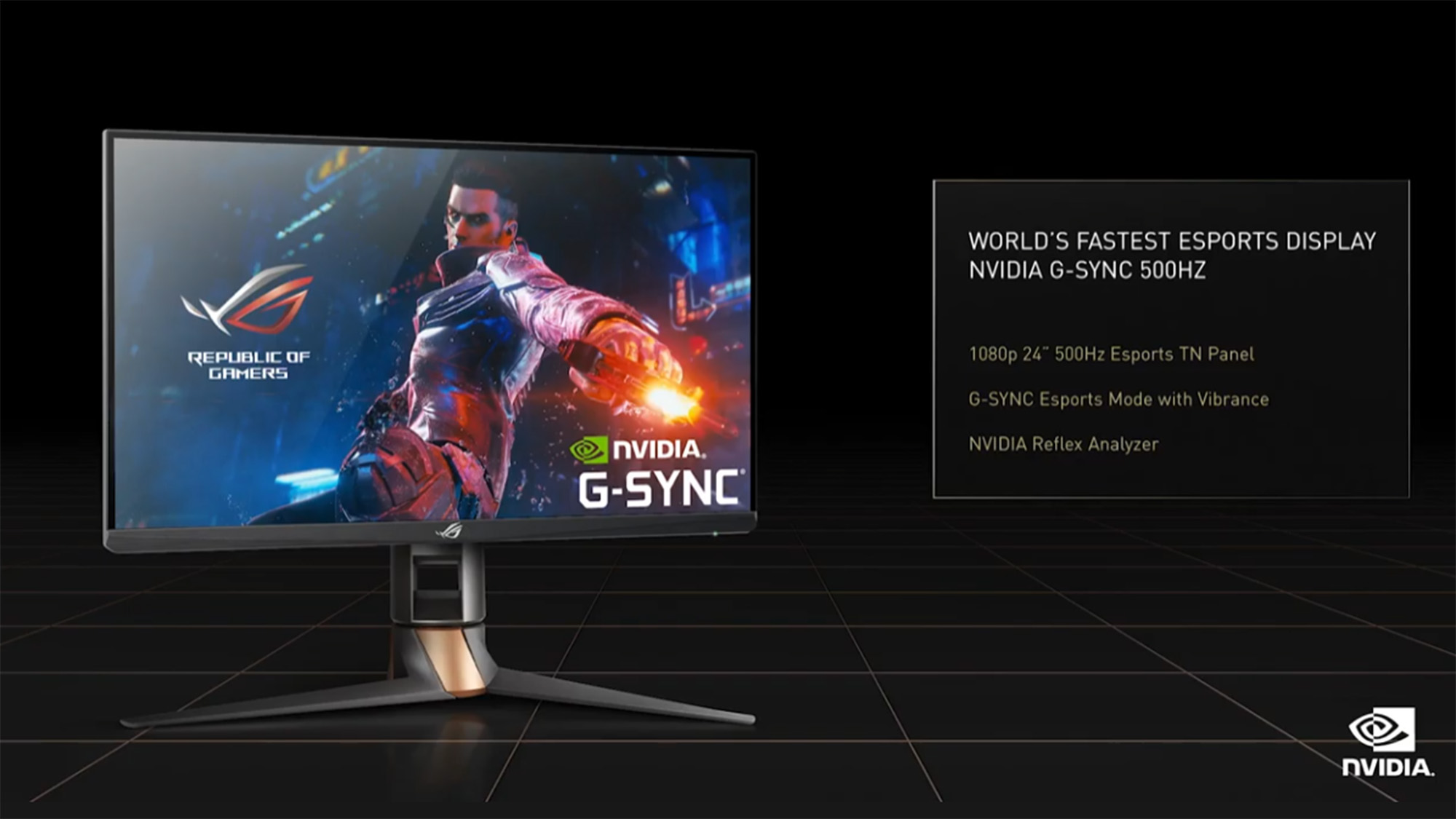 An Nvidia gaming monitor with 500Hz refresh