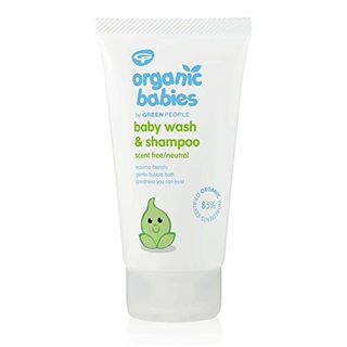Green People Organic Babies Scent Free Baby Wash & Shampoo 150ml | Natural & Organic Baby Bath Products | Baby Bubble Bath for Sensitive Skin | Unscented, Sls Free & Paraben Free | Vegan, Cruelty Free