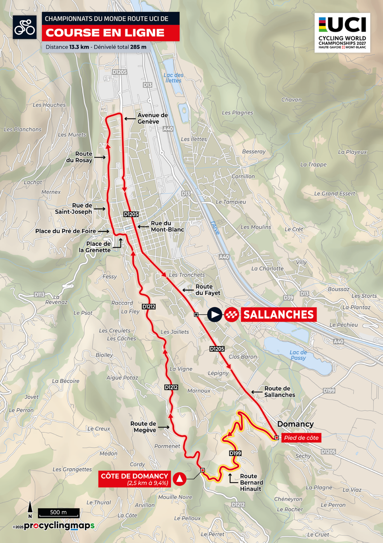 Circuit for the road races at 2027 UCI Road World Championships