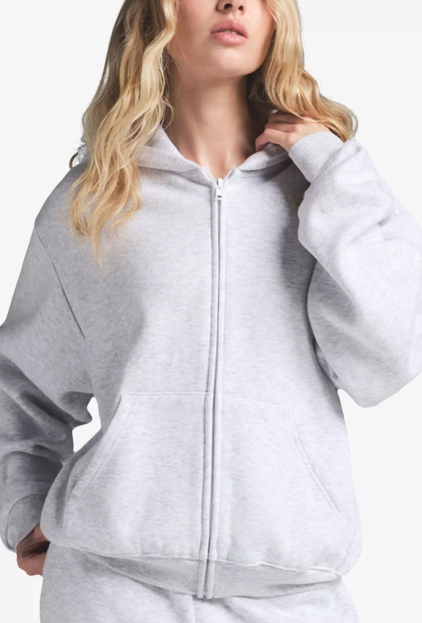 Skims, Classic Zip-Up Cotton-Fleece Hoody