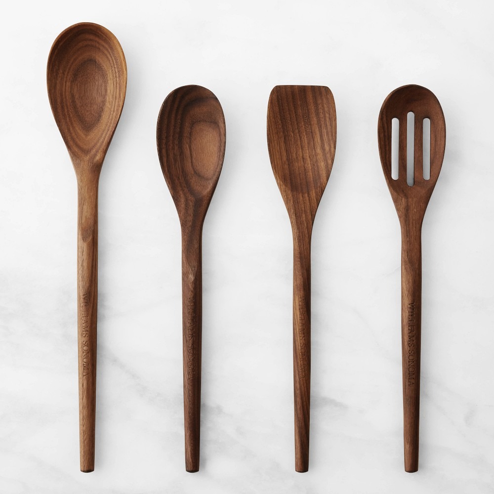 williams-sonoma, Walnut Wood Spoons, Set of 4