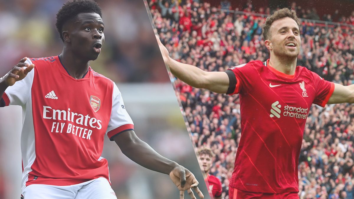 Bukayo Saka and Diogo Jota of Liverpool could both feature in the Arsenal vs Liverpool live stream