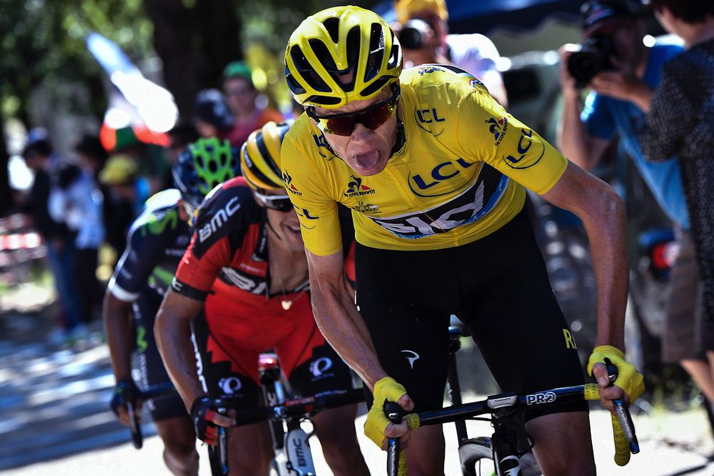 Chris Froome makes his move on Mont Ventoux.