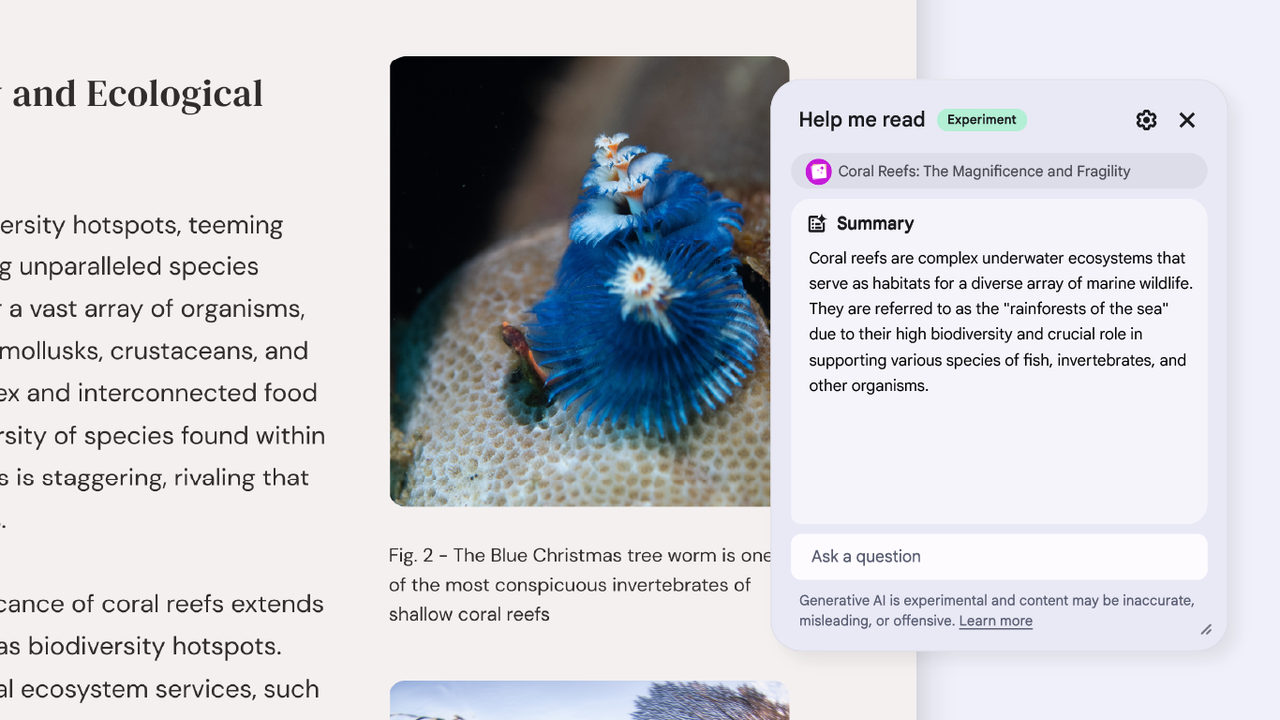 Chromebook Plus AI features