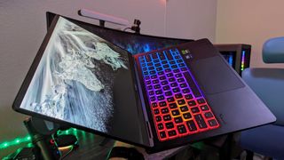 Image of the HP OMEN Transcend 14 gaming laptop.