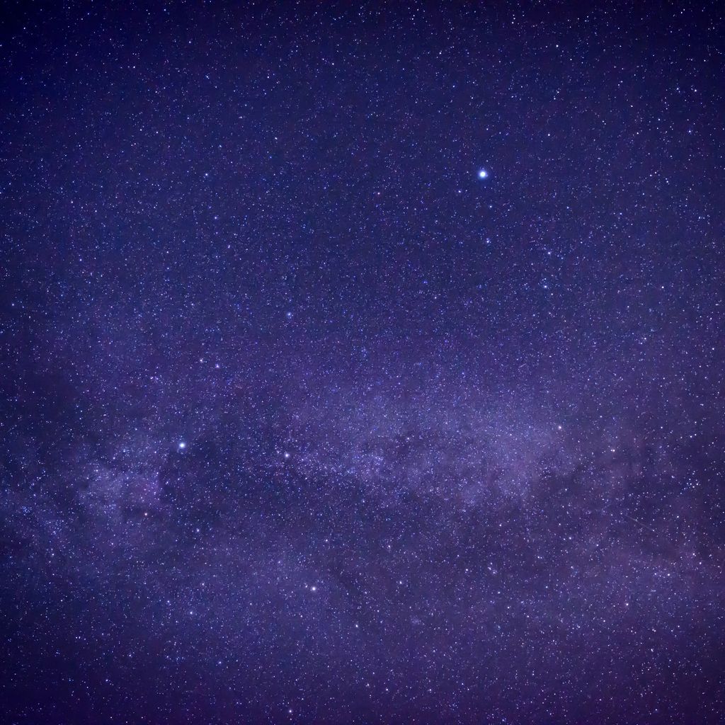 Purple starry sky.