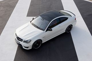 Mercedes C63 white looking car