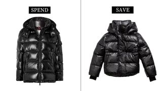 Designer dupes Moncler and Gap jackets