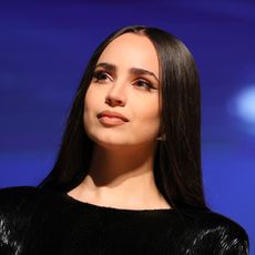 a close up photo of actress sofia carson