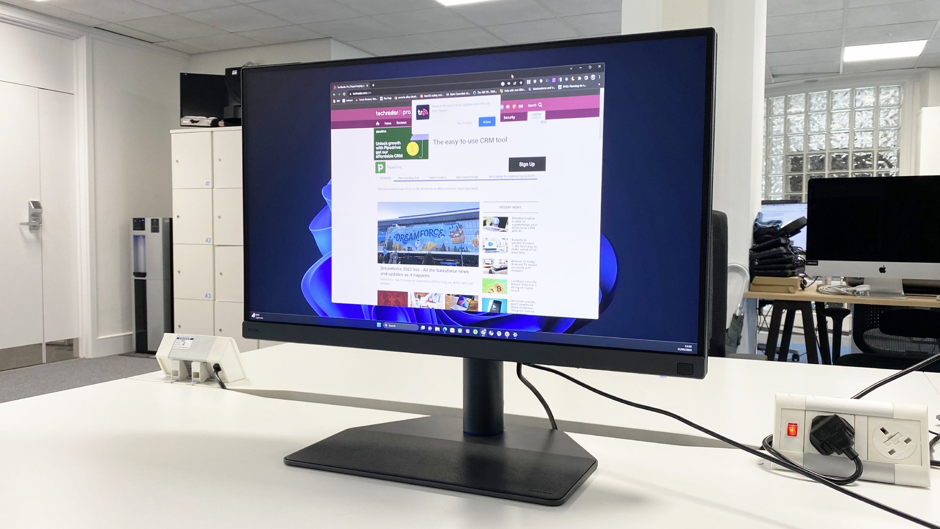 BenQ PhotoVue SW272U in an office at Future HQ during our review process
