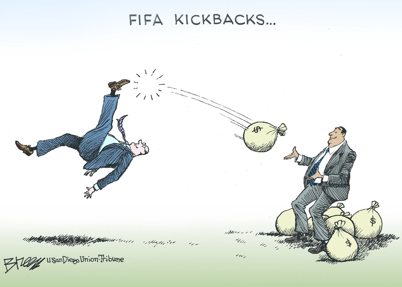 Editorial cartoon FIFA Corruption