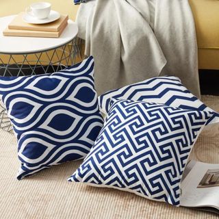 Geometric Cotton, Linen, Canvas Indoor/Outdoor Pillow Cover