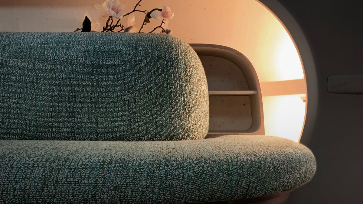 Bench seating in a car