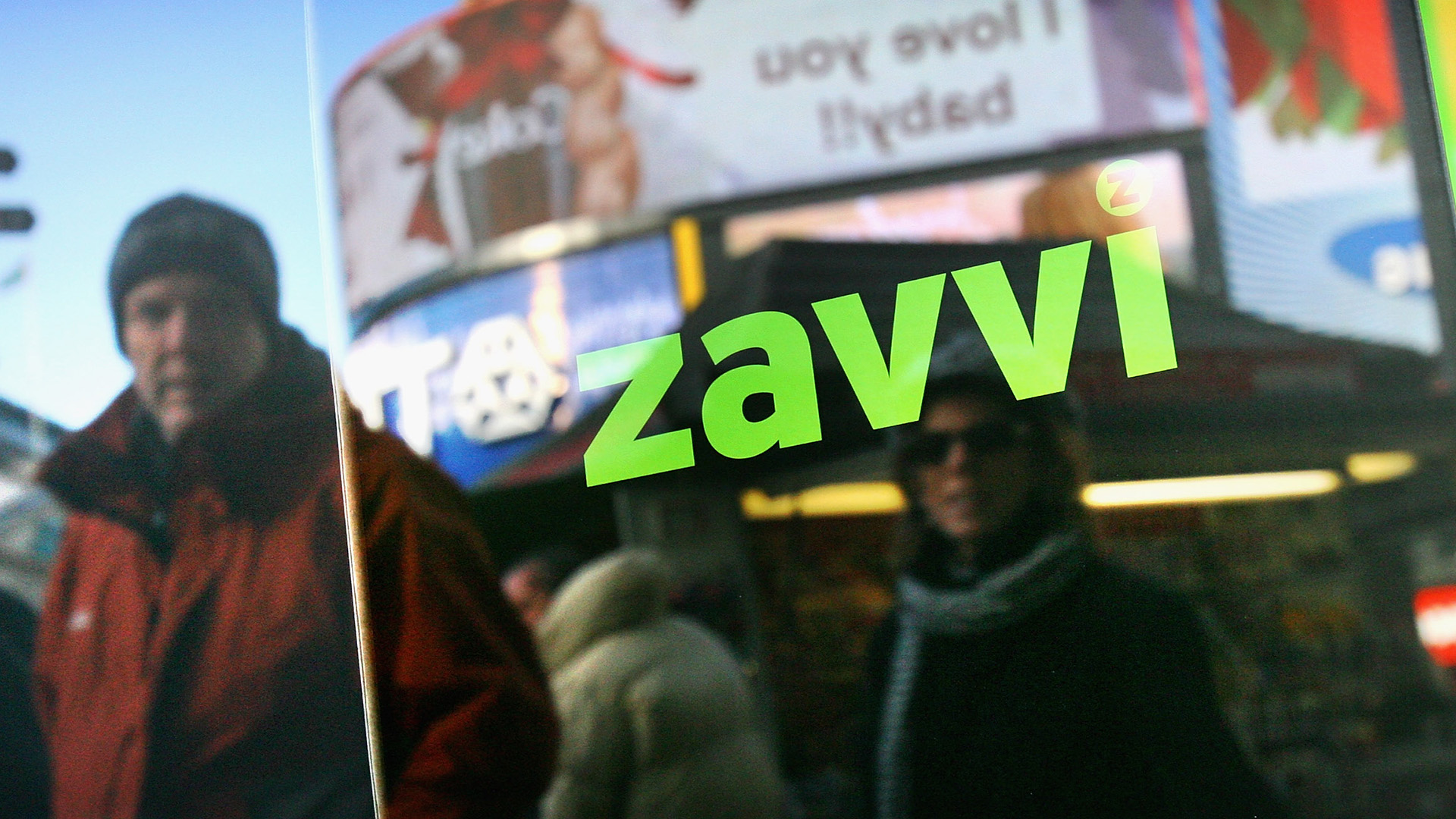 Zavvi logo on a shopfront in London