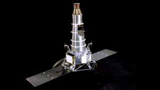 A model of NASA's Ranger 9 spacecraft.