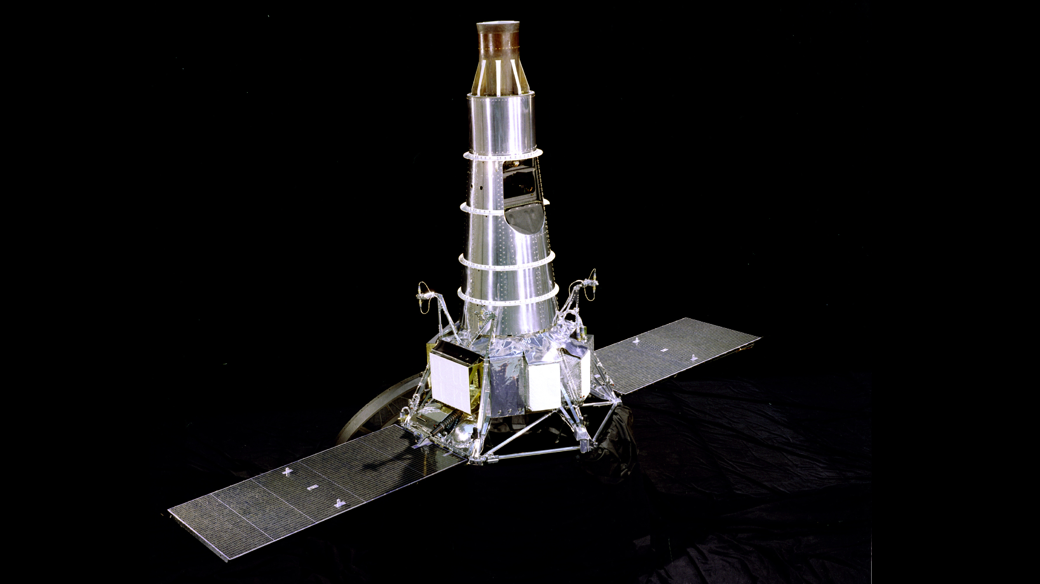A model of NASA's Ranger 9 spacecraft.