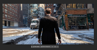 Get more from Photoshop AI tutorial; a snowy city scene