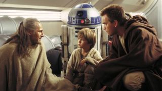 Liam Neeson, Jake Lloyd, and Ewan McGregor in Star Wars: Episode I - The Phantom Menace