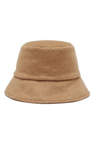 Fiducia Camel Hair & Silk Quilted Reversible Bucket Hat