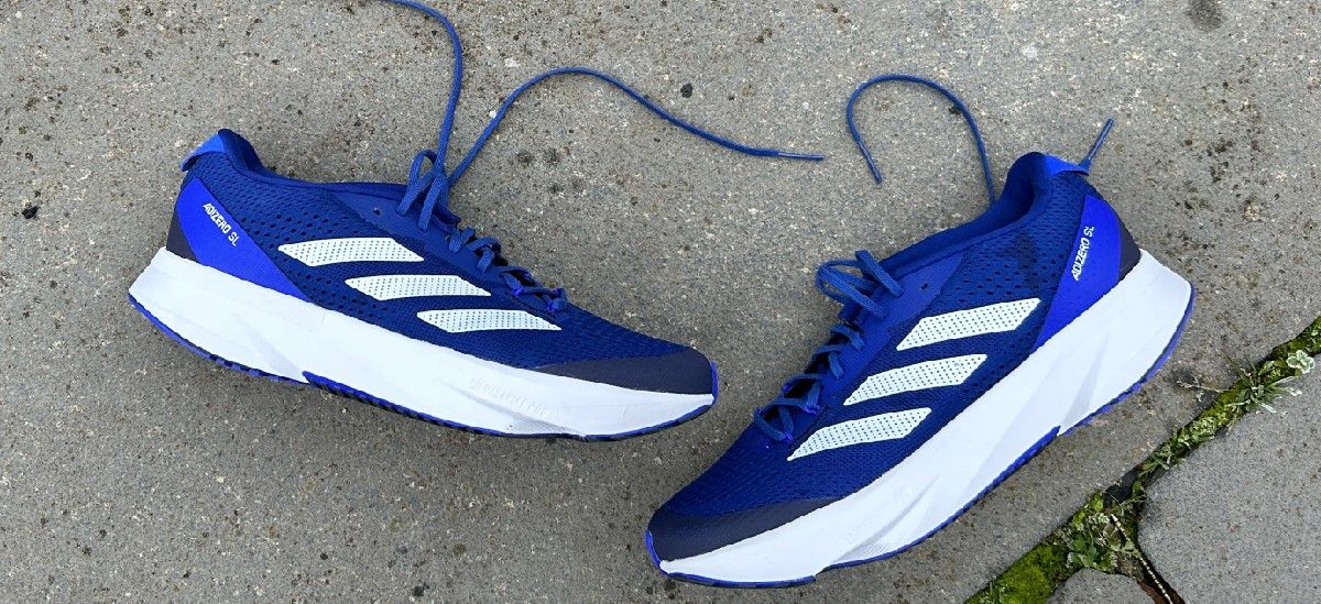 Adidas Adizero SL in blue and white