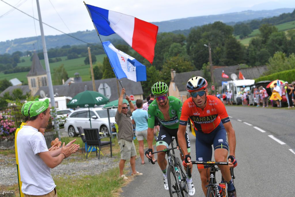 Sagan and Nibali on the attack on stage 14