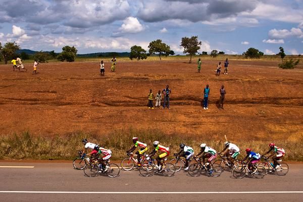 The breakaway passes through a road cut in the rolling terrain of southeastern Burkina Faso.